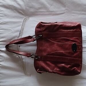 Kenneth Cole Reaction dark red leather bag